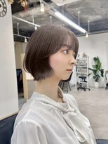 トト 船橋店(toto.)&nbsp;黒髪/グレーベージュ/レイヤーロング/前髪パーマ[西船橋/津田沼]