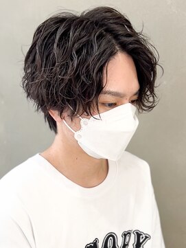 エルマーク(L-MARK) センターパート/波巻きパーマ/スパイラルパーマ/men's