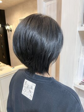 キャアリー(Caary) 福山美容室Caaryウルフレイヤーブルーブラック20代30代40代