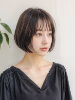 エコモ ヘアー(E Komo hair)&nbsp;ナチュラルハイライトの前下がりボブ