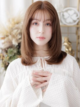 カバーヘア ブリス 北浦和(COVER HAIR bliss) 春カラーブリーチなし小顔ミディアムレイヤーa北浦和20代30代