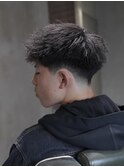 フリンジカット 海外風ヘア テーパーフェード