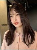 面長解消くびれレイヤー×小顔見えシースルーバング