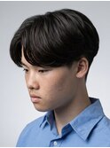 曲がる縮毛矯正で毛流れセンターパート、