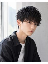 MEN's Baguz  MEN'Sカット/ MEN'Sパーマ/ MEN'Sカラー&nbsp;波巻きパーマ韓国センターパート無造作束感メンズヘア