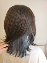 ククル ヘアー(cucule Hair)&nbsp;京都・西院cuculehair インナーカラー☆デニムブルー