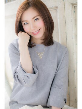 モッズ ヘア 福岡姪浜店(mod's hair) 知的＆オシャレな…ノーバングミディb