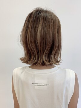 ピエドプールポッシュ(PiED DE POULE POCHE) * グレージュカラー × ハイライト *