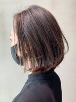 アイティー バイ アルバム 中野店(IT by ALBUM)&nbsp;レイヤーカット_オリーブカラーハイライトカラー_ba306282