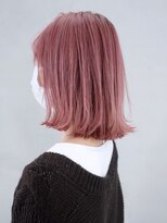 ピンクボブ_マロンベージュAラインボブかきあげロング_ba323591