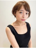 キャラメルベージュのボブショート【Yamaki】