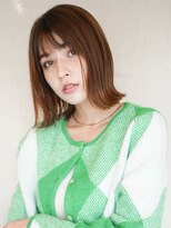 切りっぱなしボブ×ナチュラルベージュ×Masena