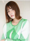 切りっぱなしボブ×ナチュラルベージュ×Masena