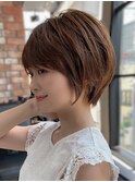 30代40代50代◎大人ナチュラルレイヤーショートボブ 表参道