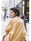 アップバングショートウルフ