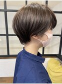 爽やかハンサムショート・艶アッシュブラウン・イルミナカラー