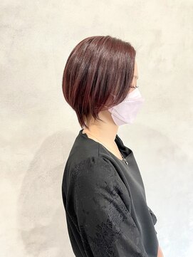 リアン(lien) ナチュラルピンク×艶感ショートボブ