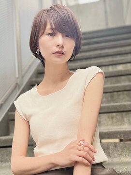 ロンドエニカ 大宮(Lond enika) 切りっぱなしボブエアリーロング美髪ピンクブラウン[大宮]