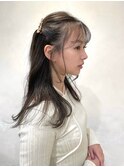 シースルーバング/ふんわりミディアム/レイヤーロング