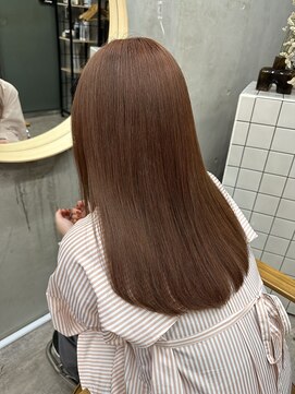 ソルトウォーター(SALT WATER) レイヤーカット/オレンジブラウン/ブリーチあり/恵比寿/