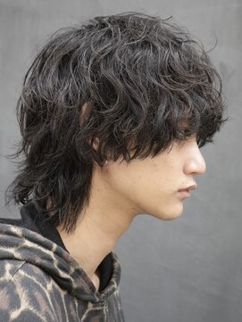 エリマ 茅ヶ崎(elima) 波巻きスパイラルパーマメンズマッシュウルフヘアメンズパーマ