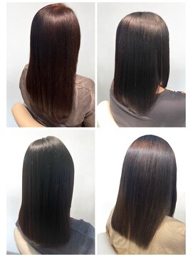 美容室フルール ★縮毛矯正ロング♪コスメストレート髪質改善ココアベージュ