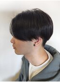 刈り上げマッシュセンターパートニュアンスパーマ