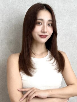 ロンド ロワール 門前仲町(Lond Loire) 韓国レイヤーカット/くびれ巻き/前髪顔周り/セミディ[門前仲町]