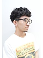 カーウォッシュバーバー(CARWASH BARBER)&nbsp;ダークアッシュベリーショートニュアンスパーマカルマパーマ0703