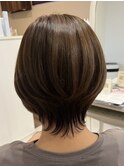 蒲郡ヘアカラー/ショートボブ/透明感カラー/髪質改善/ヘッドスパ