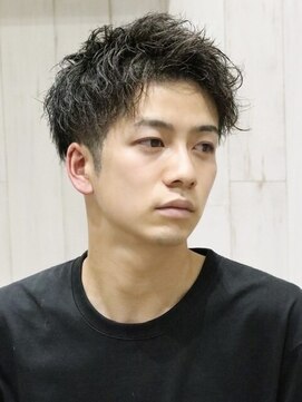 ヘアーアンドグルーミング ヨシザワインク(HAIR&GROOMING YOSHIZAWA Inc.) ツイストスパイラルパーマツーブロックアップバングショート床屋