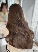 透明感赤味なしベージュカラー/艶カラー/くびれヘア/表参道