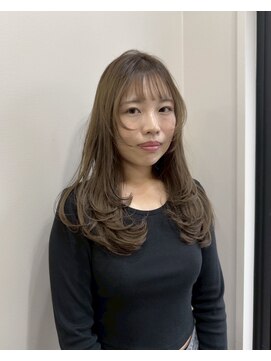 ソワンドゥブレスシエン 堀江店(soin de brace CIEN) 韓国前髪顔周りロング×オリーブベージュ[堀江/髪質改善]