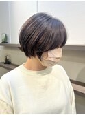 三宮 神戸 白髪ぼかし 脱白髪染め ハイライト ボブ グレージュ 