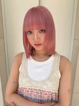 エン 栄店(enne) ココアベージュ/クラゲヘアー/ボブレイヤー/小顔/黒髪/栄