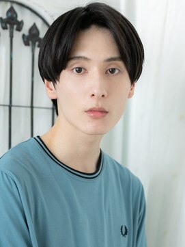モッズヘア メン 南越谷南口店(mod's hair men) ナチュラル韓国風センターパート黒髪メンズ就活ショートI南越谷