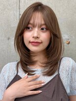 ラフ フロム ガーデン(Laf from GARDEN)&nbsp;くびれミディアム/レイヤー/顔周り/小顔/ベージュ/20代30代