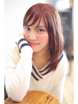 チマコッピ(cimacoppi) シースルーバング♪バーガンディストレート