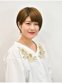 大人かわいいナチュラルショートボブ