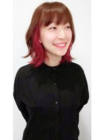 グランヘアー 豊岡店(GRAN HAIR) インナーカラーピンク ミディアム