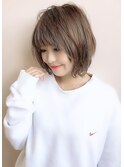 大人かわいい 小顔 ショートボブ サイド