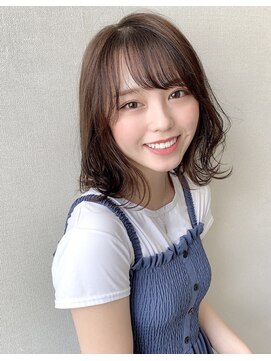 ハピネス 王寺店(Happiness) 20代 エアリーミディ くびれヘア 小顔カット 大人かわいい