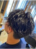 爽やかツーブロック刈り上げ束感アップバング