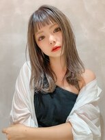 トローノ 栄(TRONO)&nbsp;オン眉バング／ケアブリーチ/ダブルカラー