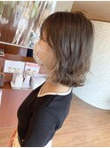 アッシュベージュ×ブロンド×インナーカラー