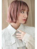 チェリーブラウンカシスピンクくせ毛風ボブ313Z志木20代30代40代