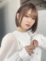 ジエクトカナウ 大阪梅田店(The Ect canow) 《タッセルボブ》グレーベージュ似合わせ前髪ニュアンスカラー