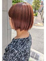エスク オブ ヘアー(SQ of hair)&nbsp;ピンクブラウン ショートボブ× フルバンク