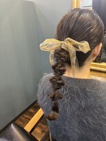 ユニコヘア(unico hair) ミディアム×編みおろし