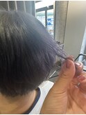 【パープルグレー】ブリーチ グレー エンドカラー